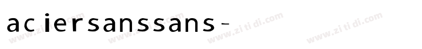 aciersans sans字体转换